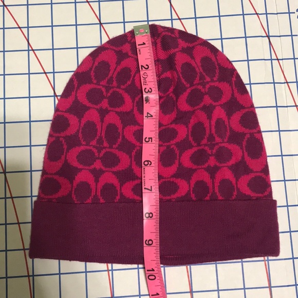 Coach Purple and Fuschia Pink Scarf and Hat Set - Picture 5 of 8